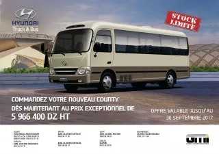 Global Motors Industries : Bus Hyundai County 30 places disponible à la commande