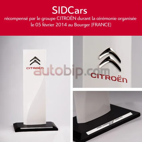 SIDCars lauréat du Citroën Quality Award 2014 pour l'Algérie