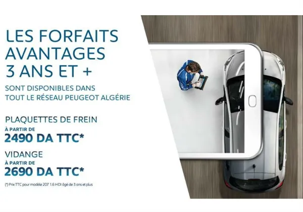 Peugeot Algérie lance les "Forfaits Avantages 3ans et +"