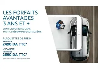 Peugeot Algérie lance les forfaits avantages 3 ans et +
