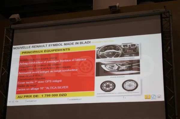 Autowest 2017 / Renault Algérie : Lancement de la SYMBOL DIESEL à 1 799 000 da