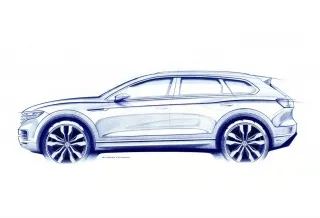 Nouveau Volkswagen TOUAREG : Premier croquis officiel