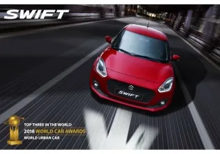 Citadine mondiale de l'année 2018: La Swift figure parmi les trois finalistes