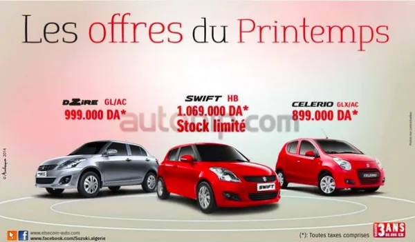 Suzuki Algérie : « Les offres du printemps »