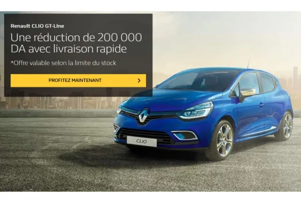 Renault Algérie : la CLIO 4 GT-LINE est disponible à 2.379.000 DA