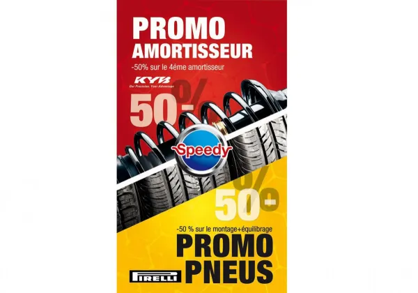 Speedy Algérie : Promotion sur les pneus et les amortisseurs
