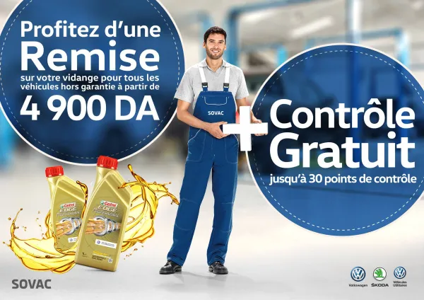 SOVAC : remise et contrôle gratuit au SAV pour les Volkswagen et Skoda hors garantie