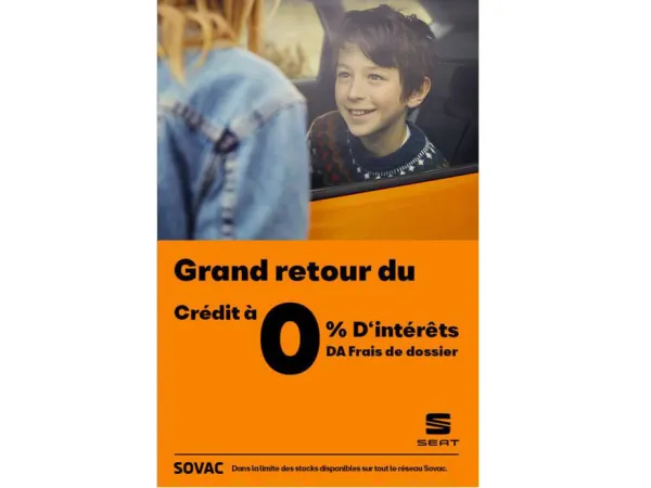 SOVAC / SEAT : retour de la vente à crédit 0% sur la Ibiza Urban/FR et ARONA City