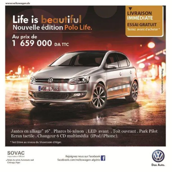 Polo Life : « تسليم فوري في ساعة ! »