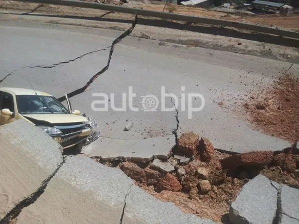  انهيار طريق بولاية عنابة