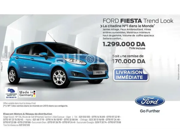 Ford Fiesta Trend Look à 1 299 000 da