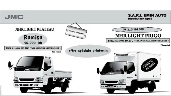 إيمين أوتو: تخفيضات حتى 850.000 دج على شاحنات البرادات JAC و JMC